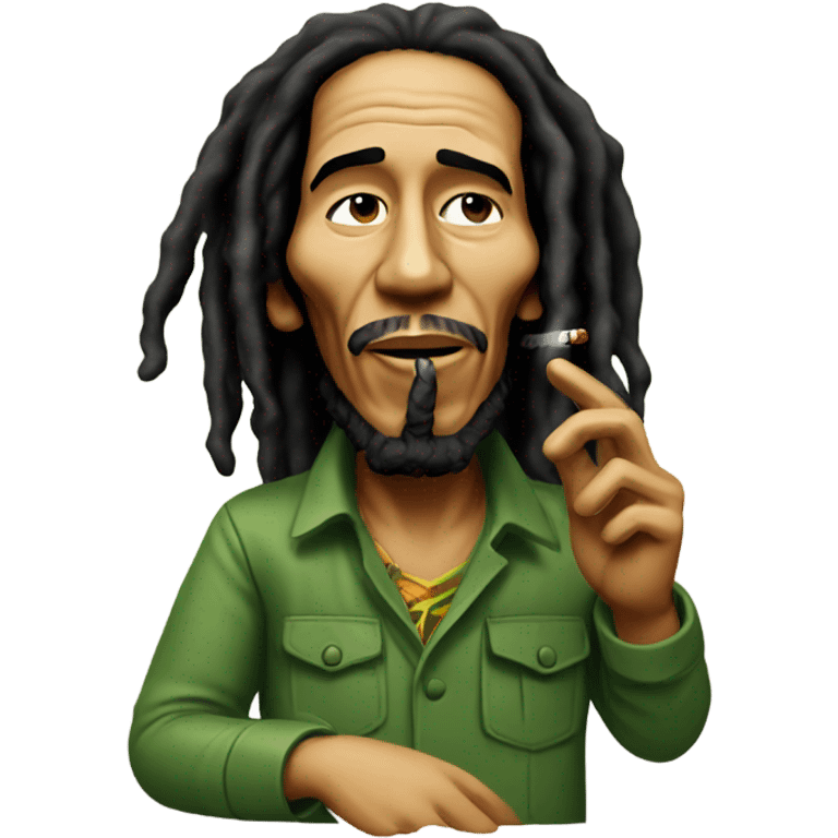 bob marley smoking joint emoji