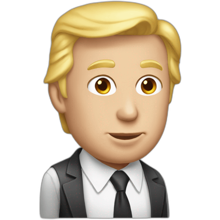 Elon Musk with the hair of donald trump emoji