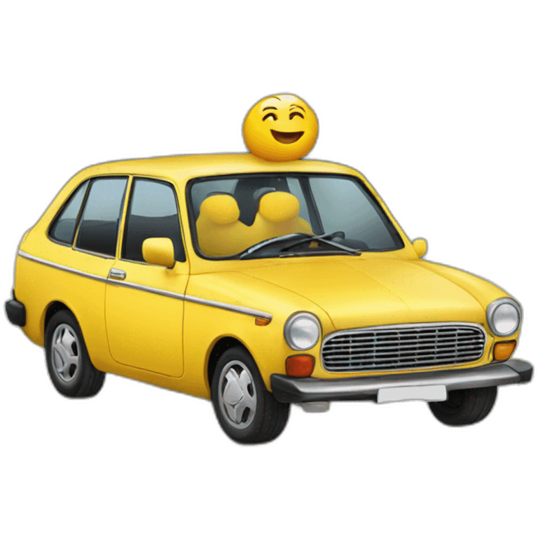 chat sur une voiture  emoji