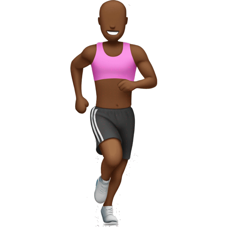 A person going for a jog. Their legs are screwed on upside down emoji