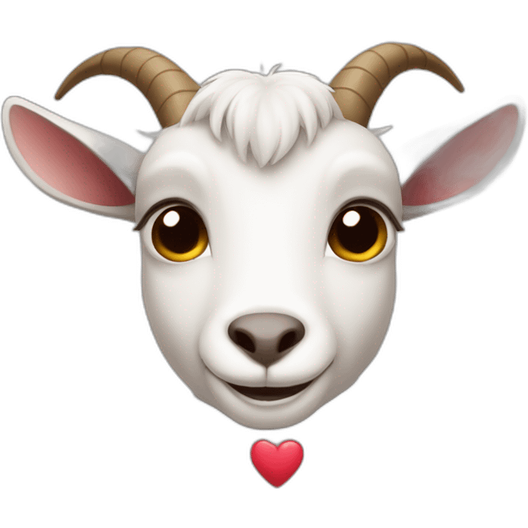 Goat with Hearts in its eyes emoji