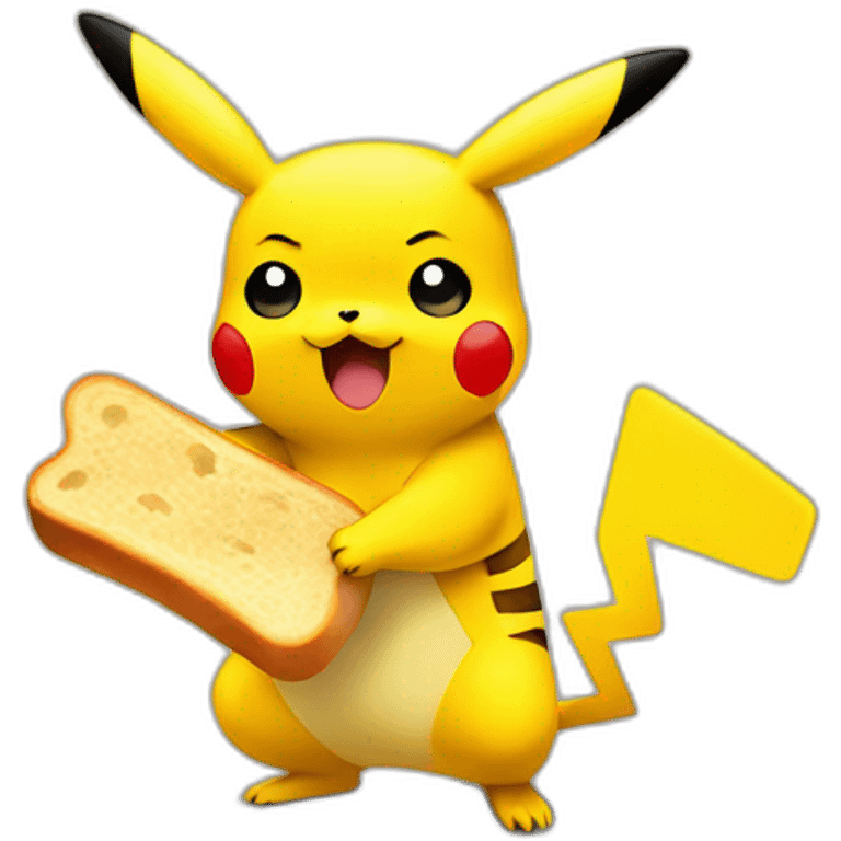 pikachu eating bread emoji