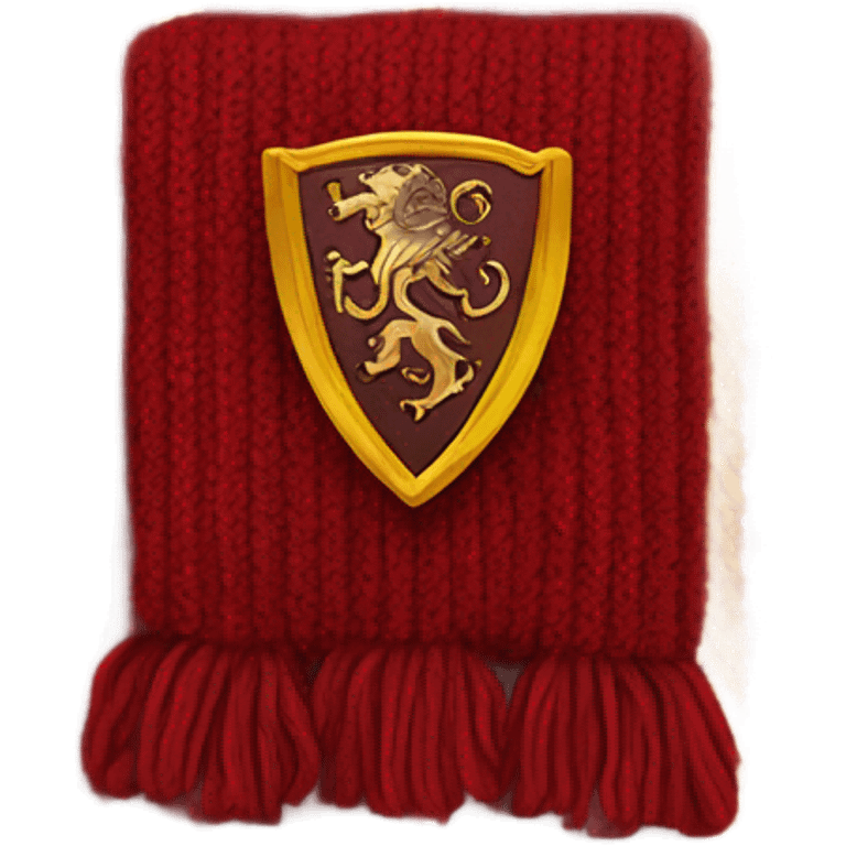 red knitted Gryffindor scarf emoji