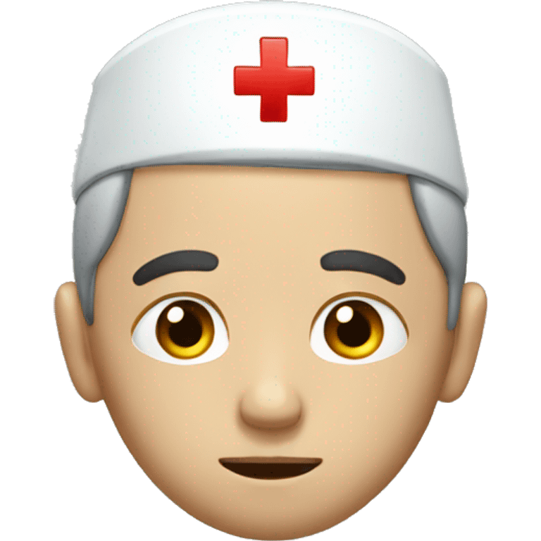 sad white man who is a nurse emoji