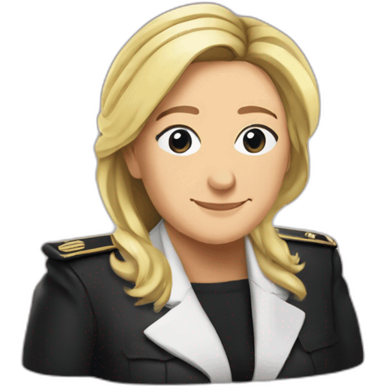 Marine le pen avec un noir emoji