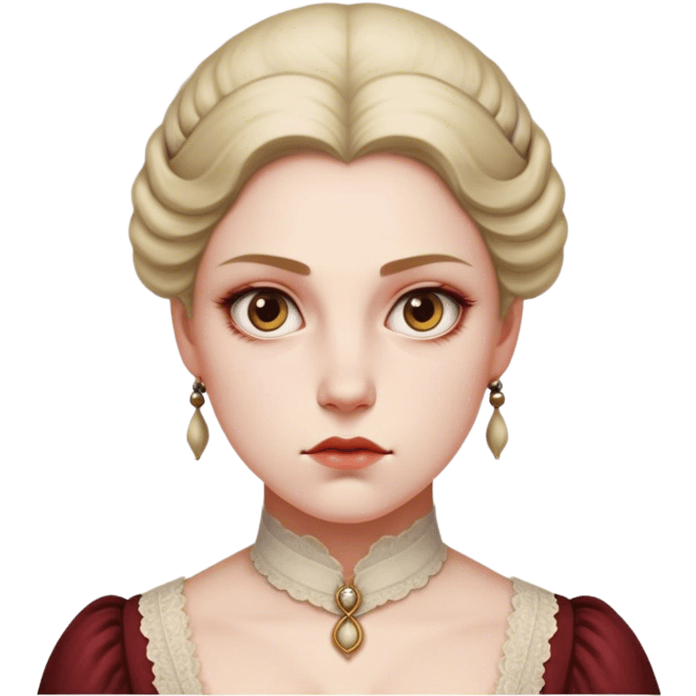 Cinematic Realistic Marie Curie Portrait Emoji, depicted as a pioneering scientist with a determined gaze in period attire, rendered with detailed textures and soft intellectual lighting that captures her groundbreaking legacy. emoji