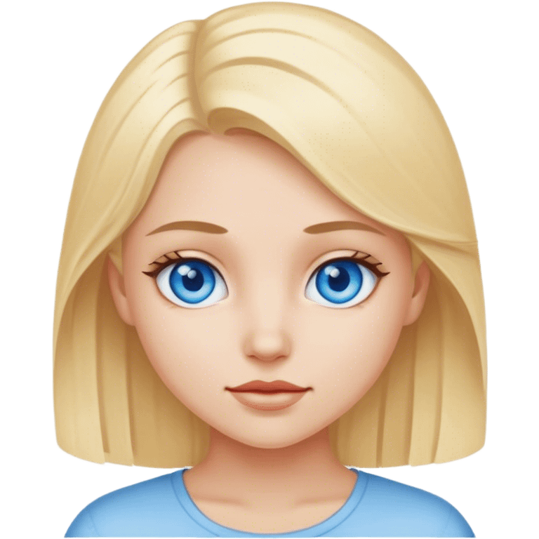 Blonde and blue eye girl emoji