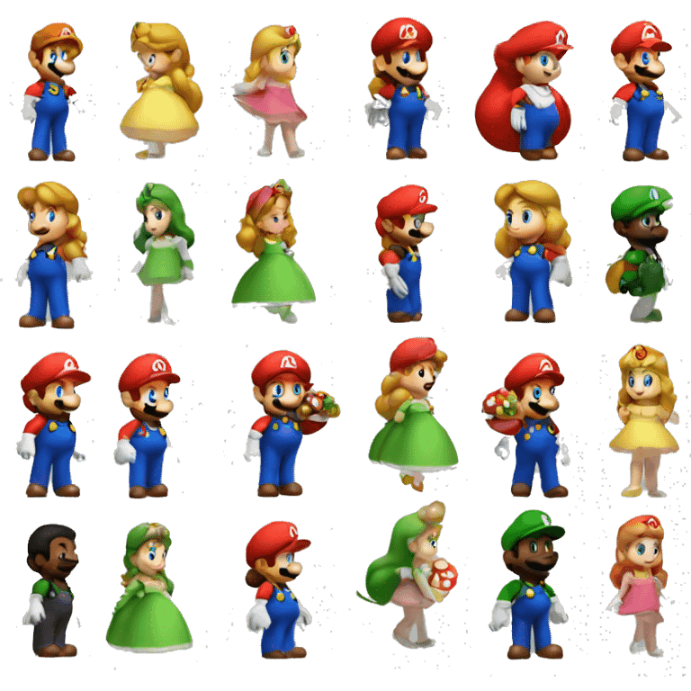 Mario brothers as girls emoji