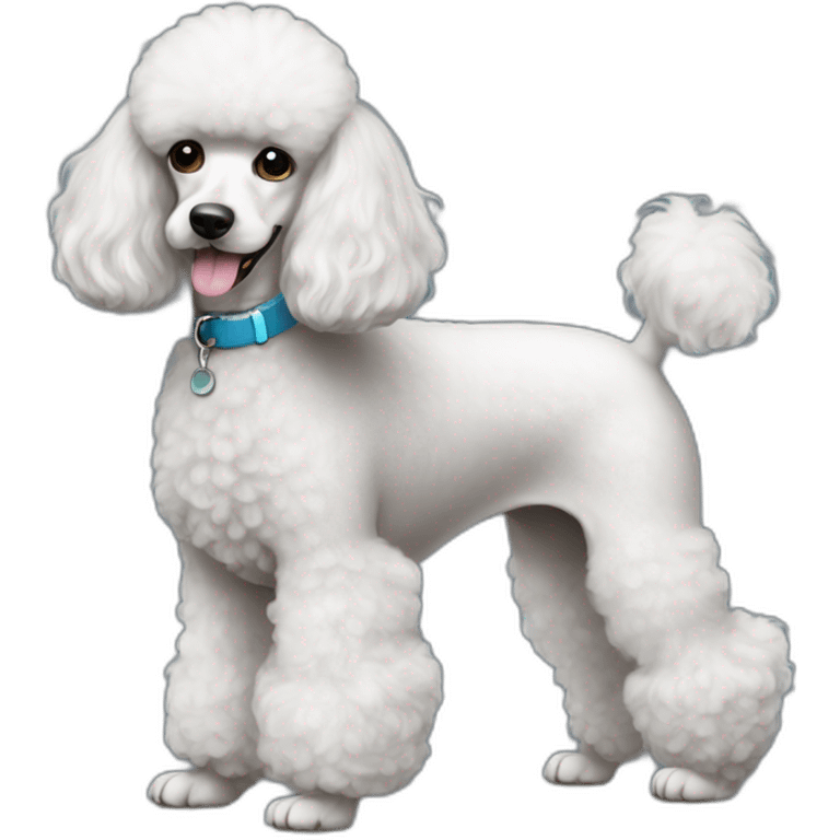 Dog Standart Poodle full body emoji