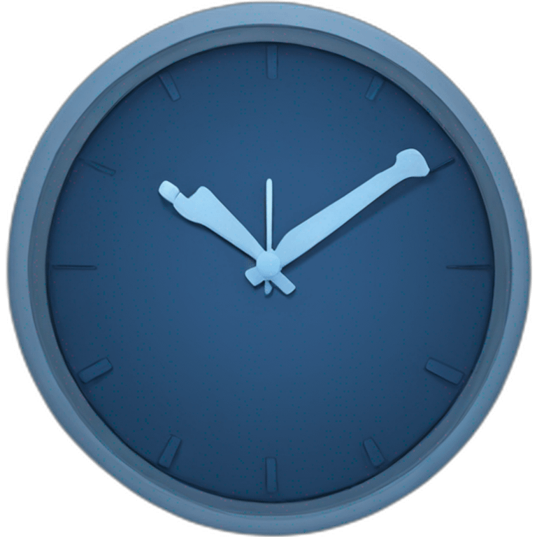 dark blue color clock emoji