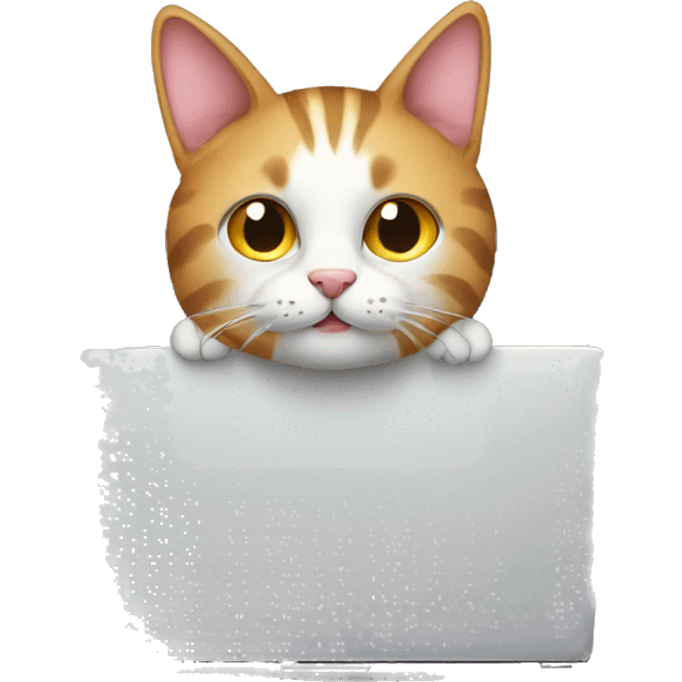 Cat on laptop  emoji