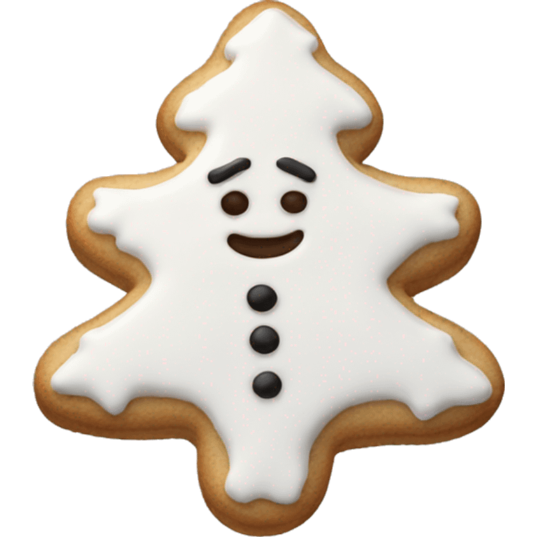 Snow Christmas cookie  emoji