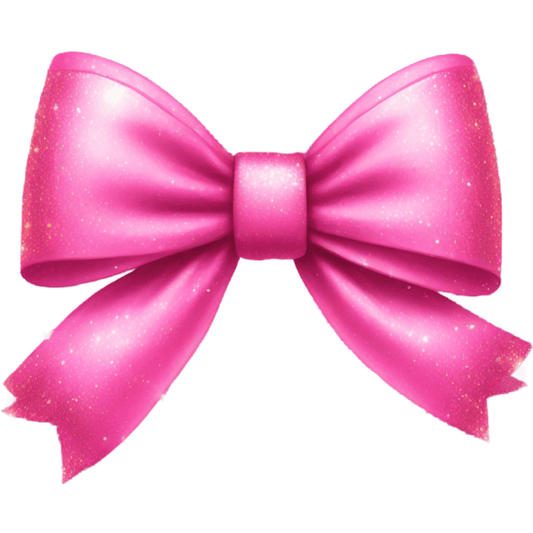 Pink bow with glitter  emoji