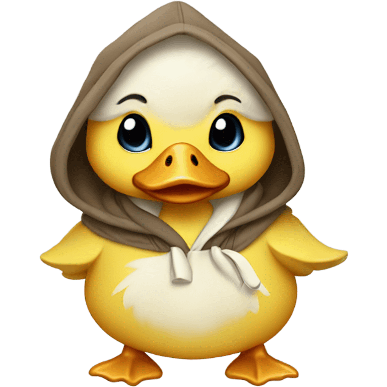 baby duck wearing a hoodie emoji