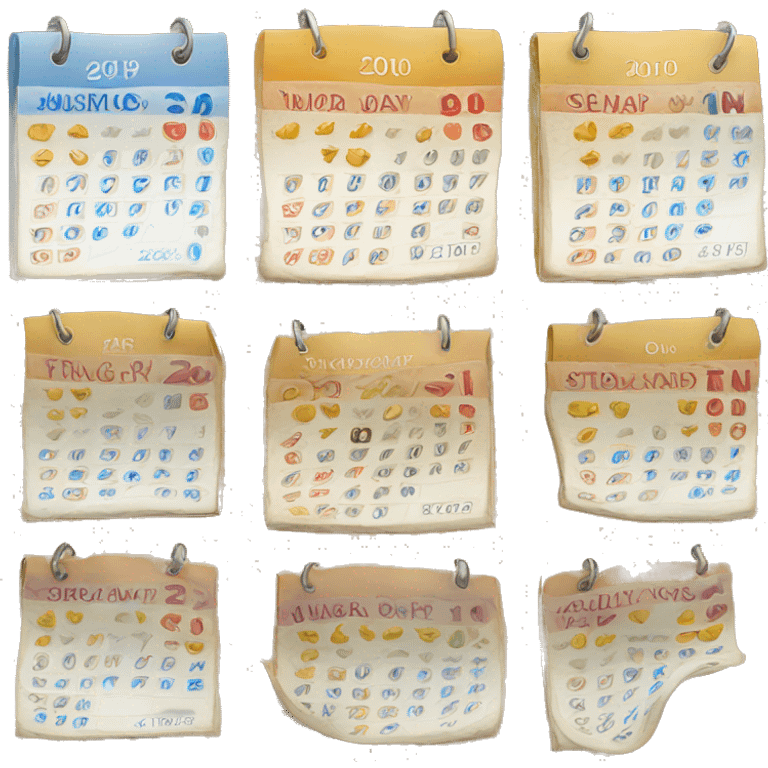 calendar of year 2010 emoji