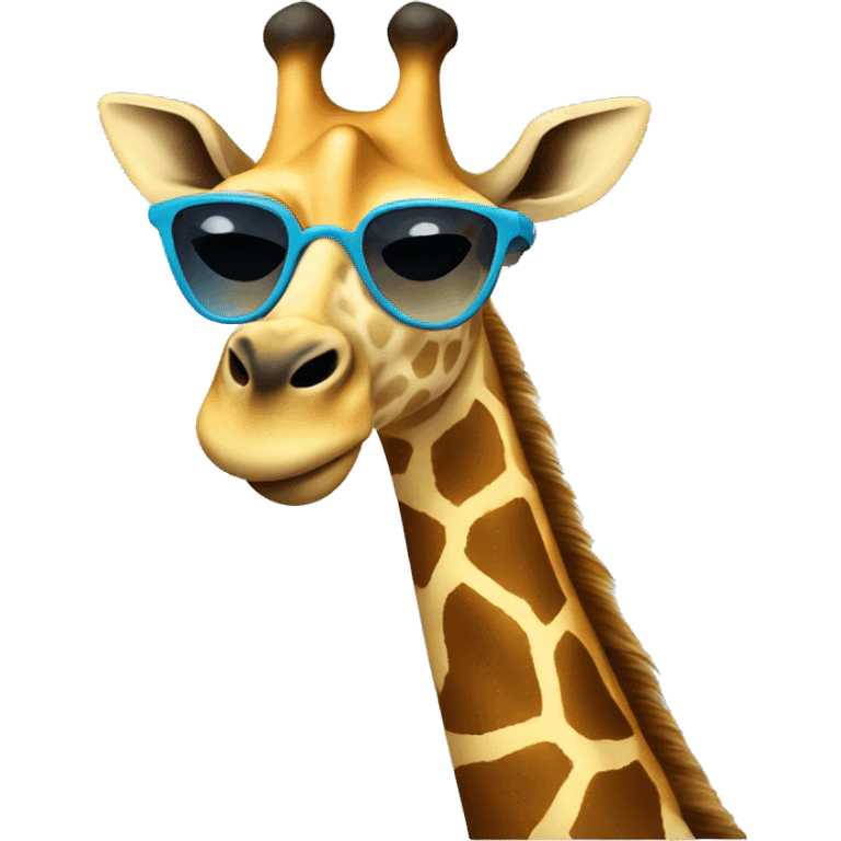 giraffe with sunglasses  emoji