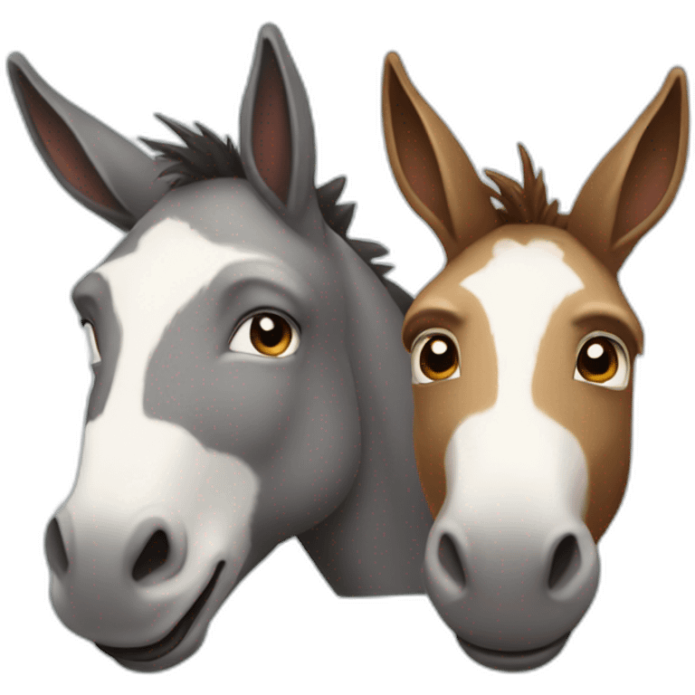 A donkey that is Elon musk emoji