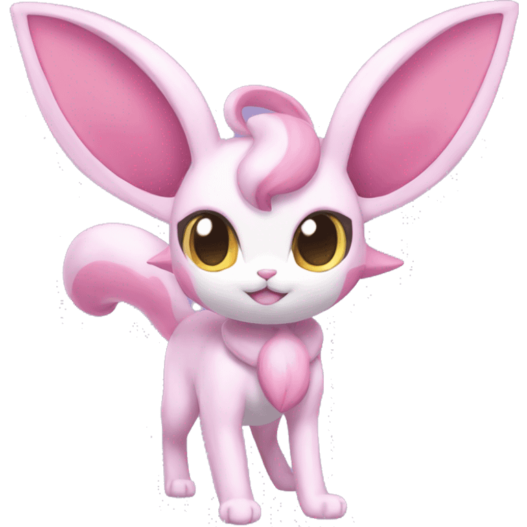 Kawaii Sylveon-Mew-Espeon-Pokémon full body emoji