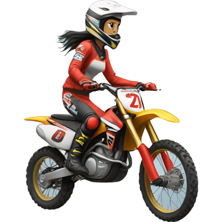 motocross women emoji