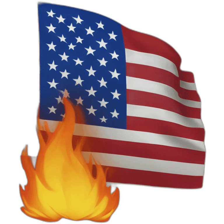 flag burning emoji