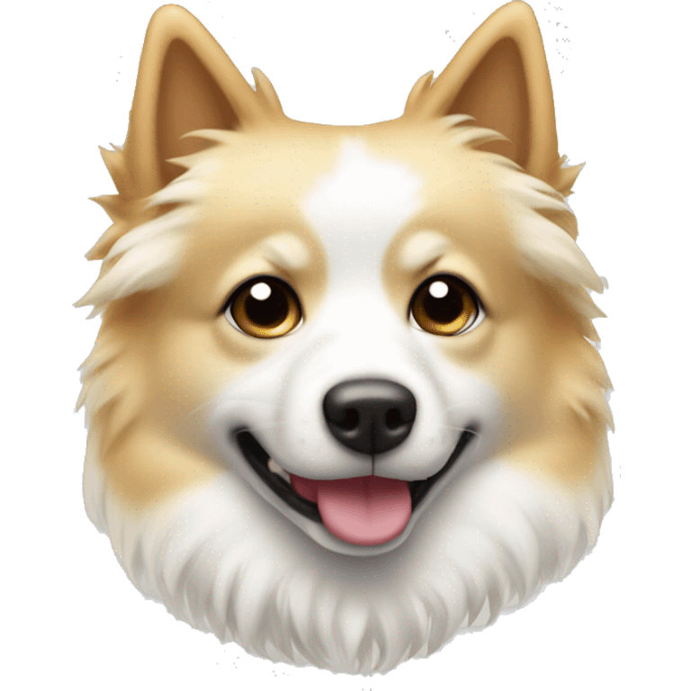 White and blonde spots spitz emoji