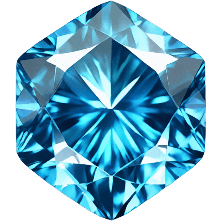 Shining blue diamond emoji