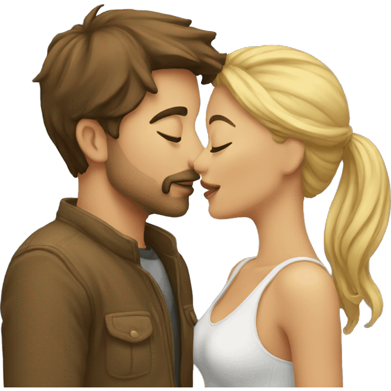 couple kissing emoji