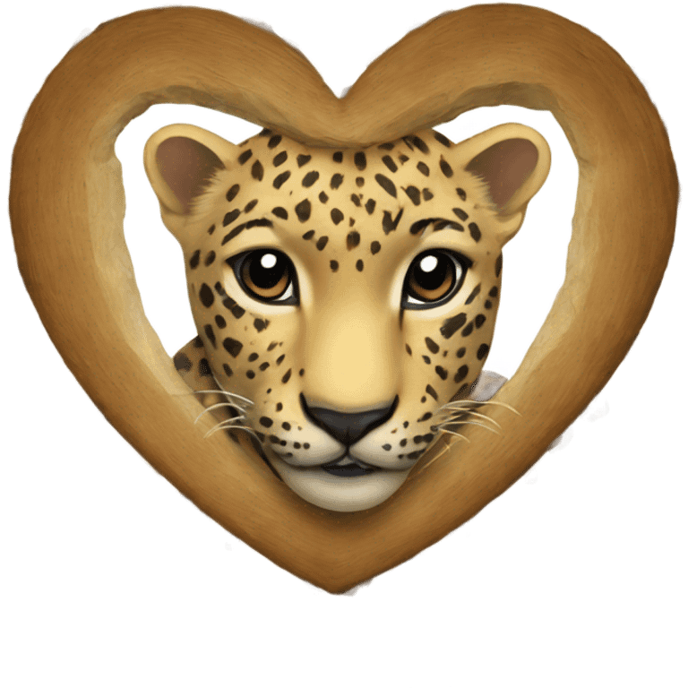 Leopard heart emoji