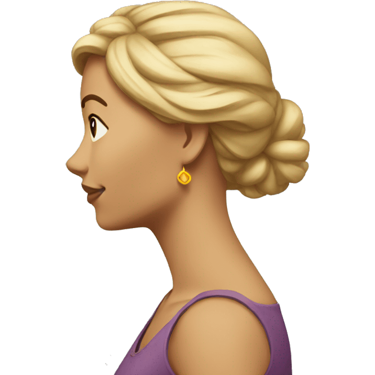 woman adult side view emoji