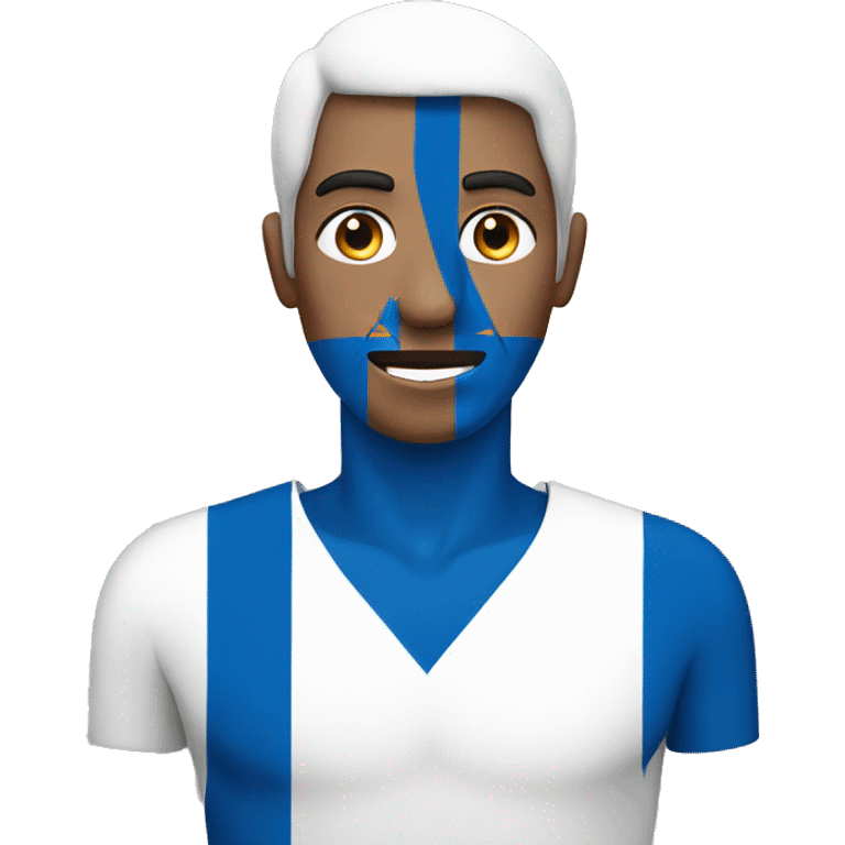 man in israeli flag emoji