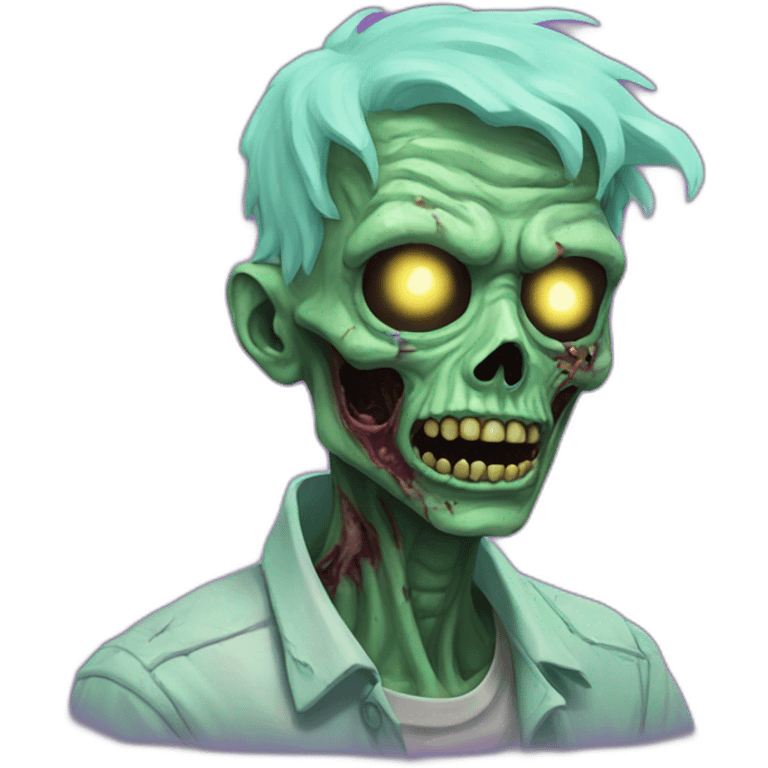 Vaporwave zombie person  emoji