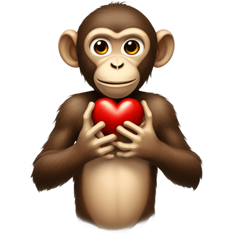 Monkey with a heart emoji