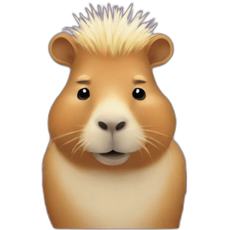 Capybara with clown hair  emoji