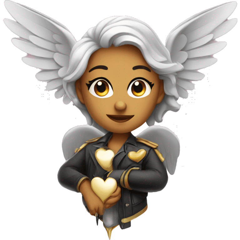 Glamour heart with wings emoji