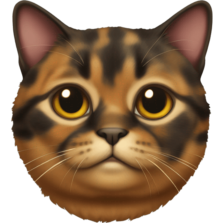 fat tortoiseshell cat emoji