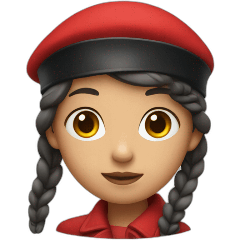 girl with red beret emoji