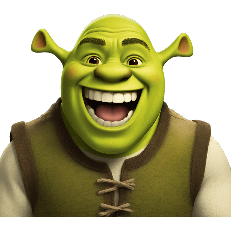 Shrek laughing emoji