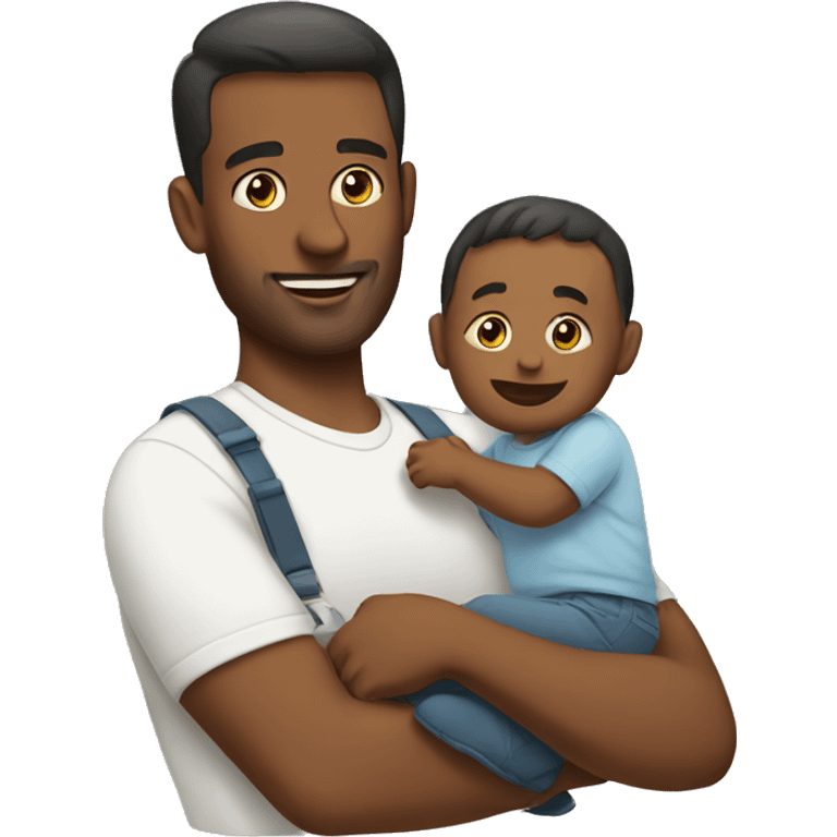 Dad and baby  emoji