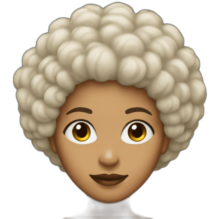 Woman with afro emoji