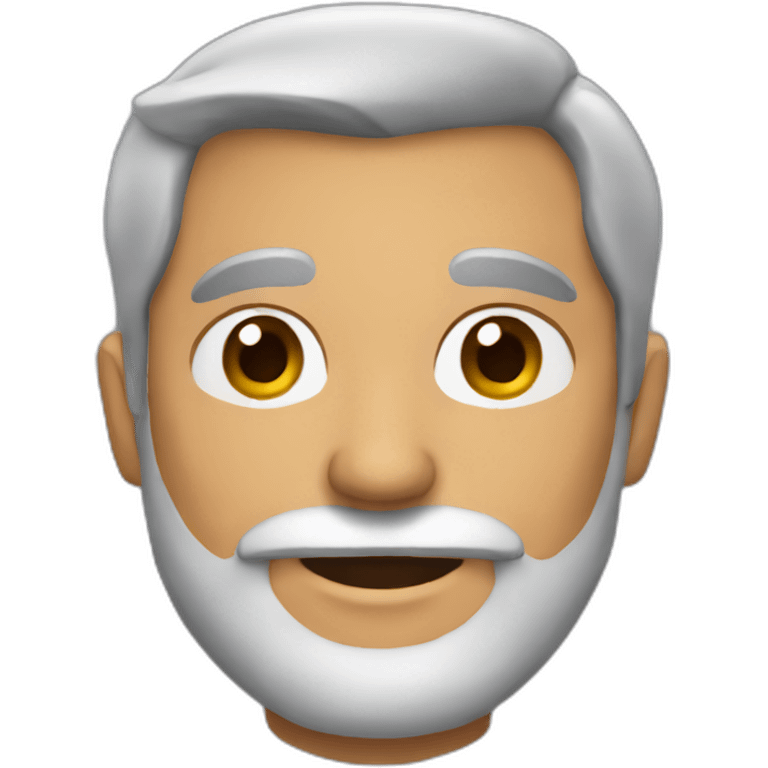 latin man with some gray hairs and a beard emoji