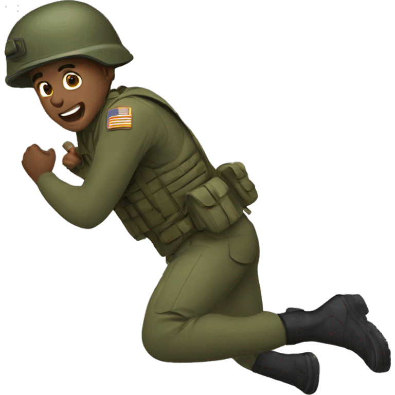 soldier sliding emoji