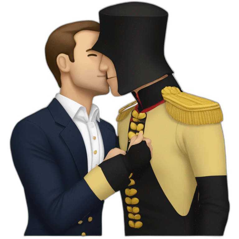 Macron kiss zemour emoji