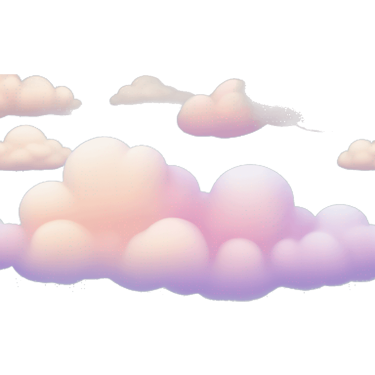 Cute pastel gradient fluffy clouds  emoji