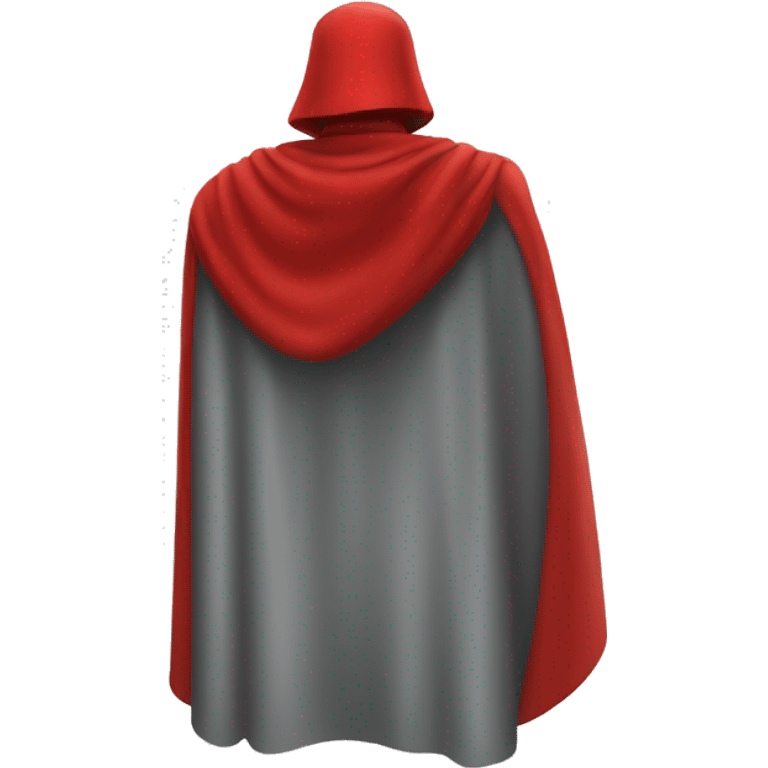 superhero red cape from behind emoji