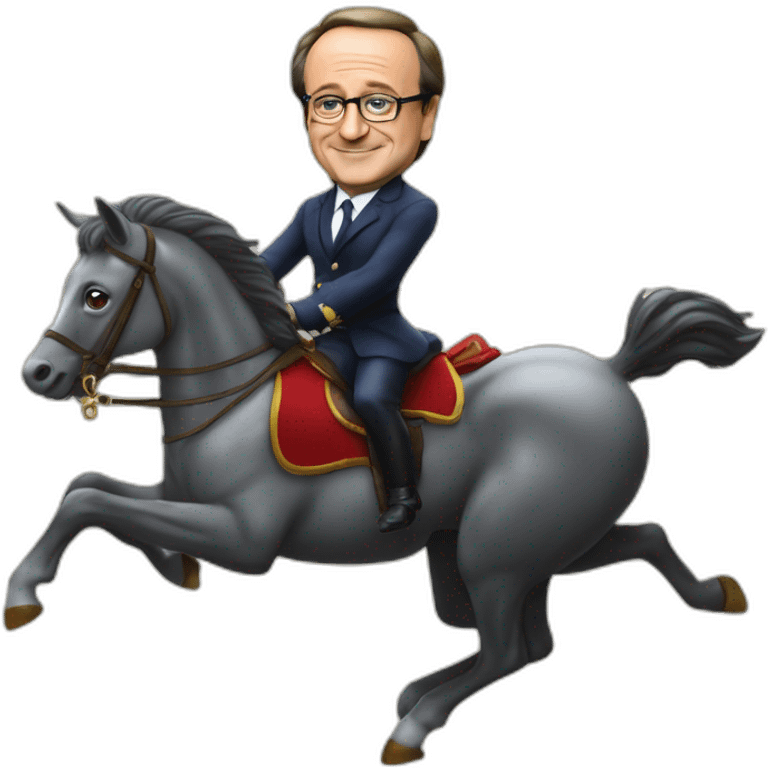 françois hollande sur un dauphin emoji