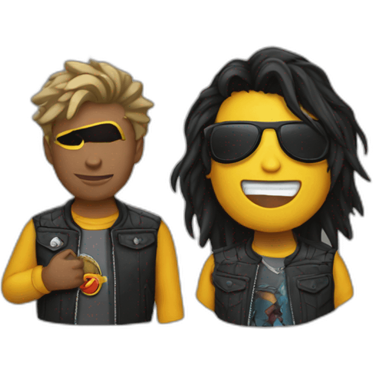 Rocke and flash emoji