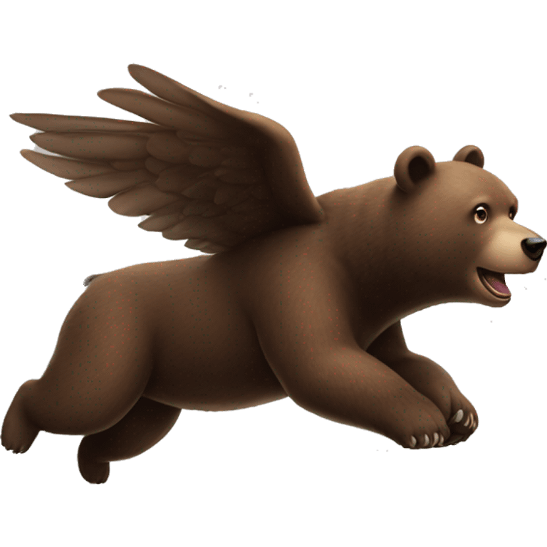 flying bear emoji