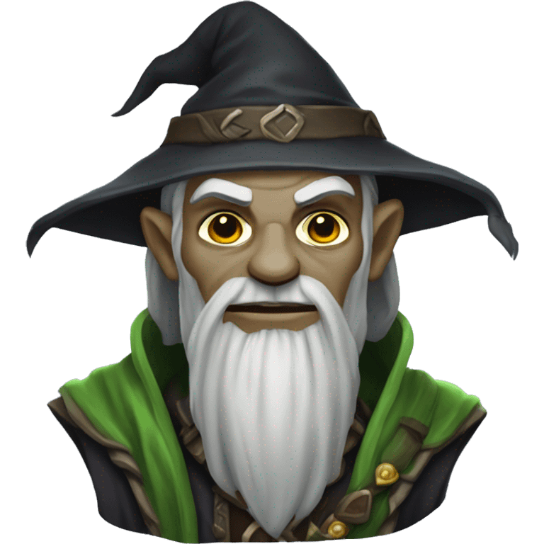 half-orc male wizard necromancer emoji