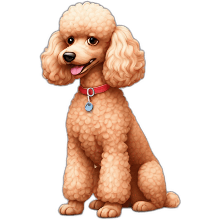 Poodle red dog like emoji