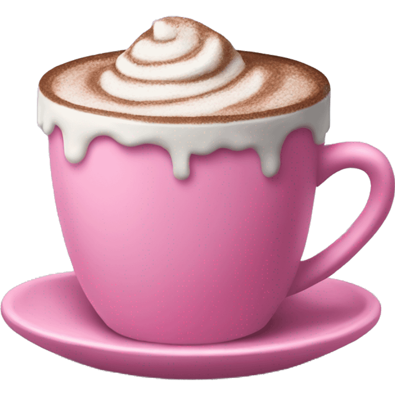 Pink cup of hot chocolate  emoji